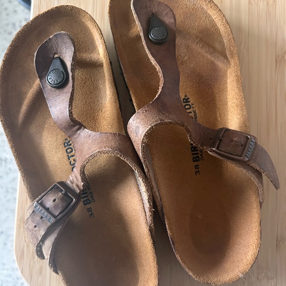 Birkenstock Kids Tan Leather Sandals - Picture 1 of 5